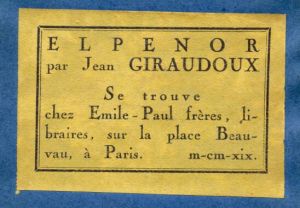 Jean Giraudoux - Elpénor 2
